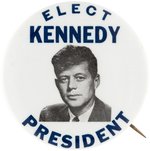 "ELECT KENNEDY PRESIDENT" 1960 CAMPAIGN BUTTON HAKE #21.