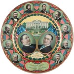 TAFT & SHERMAN 1908 CAMPAIGN TIN LITHO JUGATE PLATE.