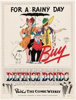 WORLD WAR II "BRINGING UP FATHER" DEFENSE BONDS & STAMPS POSTER.