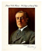 WILSON CHOICE COLOR 1916 SMALL POSTER "PEACE WITH HONOR/HE KEPT US OUT OF WAR."