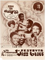 "RISING SUN FESTIJAZZ" 1978 MONTREAL JAZZ & BLUES FESTIVAL POSTER WITH B.B. KING AND MUDDY WATERS.