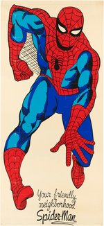 "YOUR FRIENDLY NEIGHBORHOOD SPIDER-MAN" SCARCE 1965 DOOR POSTER.