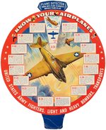 WORLD WAR II "KNOW YOUR AIRPLANES" IDENTIFICATION WHEEL.