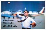 "MIKE DUKAKIS" AUTOGRAPHED 1988 CAMPAIGN POSTER.