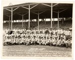 1932 BROOKLYN DODGERS NL BASEBALL TEAM PRESS PHOTO W/SIX HOF'ERS.