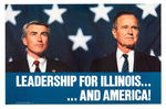 BUSH 1988 TWO-SIDED WISCONSIN DAIRYLAND/BUSH 1992 COATTAIL ILLINOIS JUGATE POSTERS.