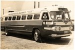 C. 1940s INDIANAPOLIS CLOWNS BASEBALL CLUB BUS PRESS PHOTO.