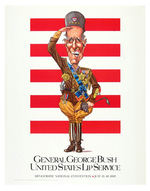 DEMOCRATIC 1992 CONVENTION BUSH CARICATURE & SATIRICAL "SLICK WILLY" POSTER PAIR.