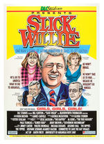 DEMOCRATIC 1992 CONVENTION BUSH CARICATURE & SATIRICAL "SLICK WILLY" POSTER PAIR.