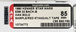 "STAR WARS: THE EMPIRE STRIKES BACK - HAN SOLO" 32 BACK-B AFA 85 NM+ (SAMPLE/RED STAND/ALT TAPE).