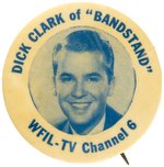 "DICK CLARK AMERICAN BANDSTAND" DOLL AND BUTTON.