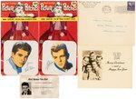 1950s MUSIC ICONS PIN-BACK BUTTONS AND EPHEMERA COLLECTION INC. ELVIS PRESLEY.