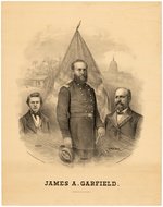 "JAMES A. GARFIELD" MILITARY PORTRAIT 1880 CAMPAIGN POSTER.