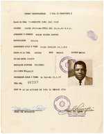 1960 CUBAN BALL PLAYERS VISA DOCUMENTATION W/PHOTOS PAIR.