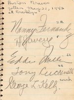 1940s BASEBALL STARS MULTI-SIGNED MEMO BOOK W/OVER 80 SIGNATURES.