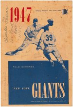 1947 NEW YORK BLACK YANKEES VS. NEW YORK CUBANS OFFICIAL PROGRAM AND SCORECARD.