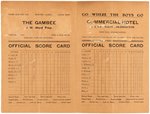 C. 1910 OFFICIAL BASEBALL SCORECARD (LIVONIA VS. CUBAN GIANTS).