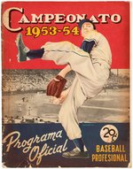 1953-54 CUBAN BASEBALL OFFICIAL PROGRAM/YEARBOOK.