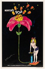 "MONTEREY POP" ONE SHEET CONCERT MOVIE POSTER SIGNED BY DIRECTOR.