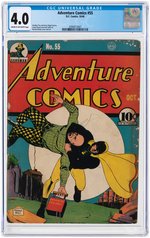 "ADVENTURE COMICS" #55 OCTOBER 1940 CGC 4.0 VG.