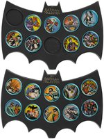 BATMAN "BATCOINS" NEAR COMPLETE COIN SET WITH HOLDERS.