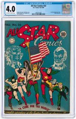 "ALL STAR COMICS" #22 FALL 1944 CGC 4.0 VG.