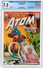 "SHOWCASE" #34 SEPTEMBER-OCTOBER 1961 CGC 7.5 VF- (FIRST SILVER AGE ATOM).