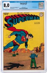 "SUPERMAN" #52 MAY-JUNE 1948 CGC 8.0 VF.