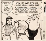 "ARCHIE" 1957 SUNDAY PAGE ORIGINAL ART BY BOB MONTANA.