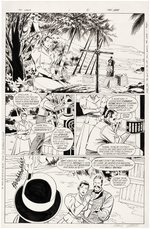 "TOM STRONG" #1 COMIC BOOK PAGE ORIGINAL ART BY CHRIS SPROUSE.