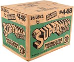 "SUPERMAN: THE MOVIE" TOPPS FACTORY-SEALED CASE OF GUM CARDS.