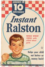 "SPACE PATROL" BINOCULARS & "INSTANT RALSTON" CEREAL BOX WITH BINOCULARS OFFER.