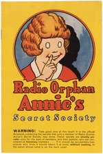 "RADIO ORPHAN ANNIE'S SECRET SOCIETY" MANUAL SET.