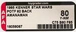 "STAR WARS: POWER OF THE FORCE - AMANAMAN" 92 BACK AFA 80 Y-NM.