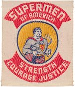 SUPERMAN "SUPERMEN OF AMERICA" RARE EARLY CLUB MEMBER'S PATCH.