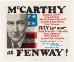 "McCARTHY AT FENWAY" PARK BOSTON, MA CONCERT POSTER AND RALLY TICKET.