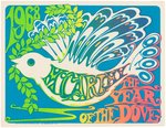 McCARTHY "1968 THE YEAR OF THE DOVE" PSYCHEDELIC CAMPAIGN POSTER.