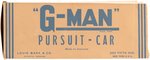 "G-MAN PURSUIT CAR" MARX BOXED WIND-UP.