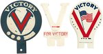 WORLD WAR II V FOR VICTORY LICENSE PLATE ATTACHMENT TRIO.