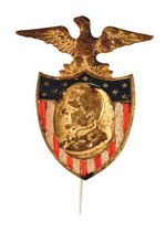 McKINLEY SHIELD & EAGLE STICKPIN WITH PORTRAIT.