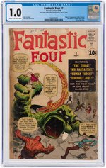 "FANTASTIC FOUR" #1 NOVEMBER 1961 CGC 1.0 FAIR (FIRST FANTASTIC FOUR).