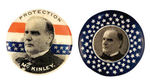 McKINLEY GRAPHIC PAIR OF 1896 LAPEL STUDS.