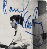 THE BEATLES FULL BAND-SIGNED 1962 PARLOPHONE PHOTOCARD.