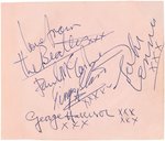 THE BEATLES FULL BAND-SIGNED 1963 ALBUM PAGE.