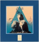 THE POLICE BAND-SIGNED "ZENYATTA MONDATTA" POSTER DISPLAY WITH CONCERT TICKET STUB.