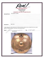 KISS DRUMMER PETER CRISS SIGNED CYMBAL.