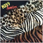 KISS SIGNED "ANIMALIZE" ALBUM PLUS BACKSTAGE PASS.