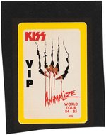 KISS SIGNED "ANIMALIZE" ALBUM PLUS BACKSTAGE PASS.