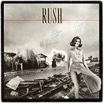 RUSH SIGNED "PERMANENT WAVES" ALBUM.