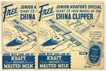 CHINA CLIPPER POSTER, ENVELOPE PAIR & CAN PAPER.